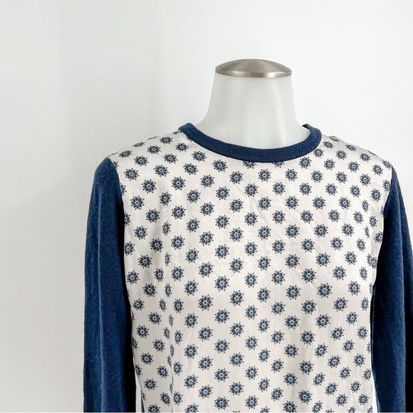 Equipment Femme “Roland” silk/wool navy/white sweater - Picture 3 of 7